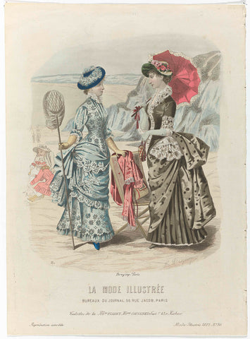 La Mode Illustrée, Journal de la Famille, Sunday, July 23, 1882, No. 30: Toilets of Mon. Fladry (...), Charles Rabouille (possibly), 1882 Canvas Print