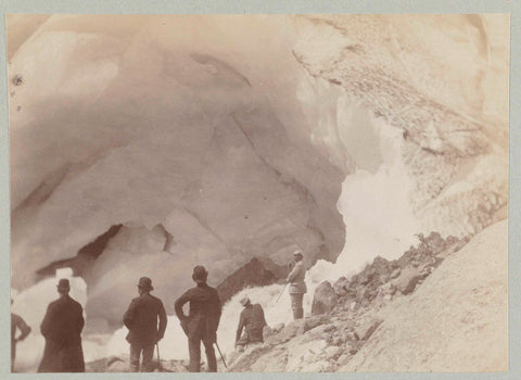 Emperor Wilhelm II and his company at a glacier in Norway, Paul Güssfeldt (attributed to), 1889 Canvas Print