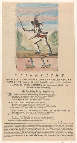 Rolschaatser, 1790, anonymous, 1790 Canvas Print