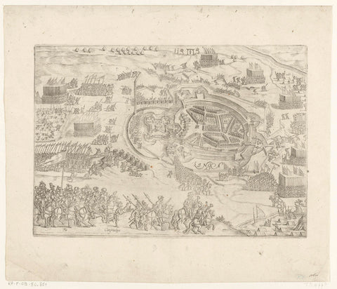 Siege and conquest of Lingen, 1597, Bartholomeus Willemsz. Dolendo, 1600 - 1601 Canvas Print