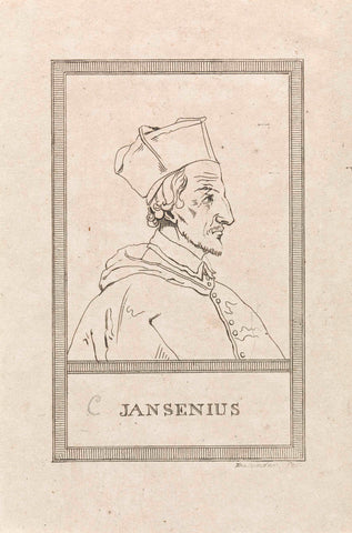 Portrait of Cornelius Jansenius, founder of Jansenism, Abraham Lion Zeelander, 1799 - 1856 Canvas Print