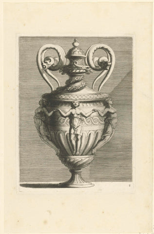 Vase with lid, Françoise Bouzonnet, 1657 Canvas Print