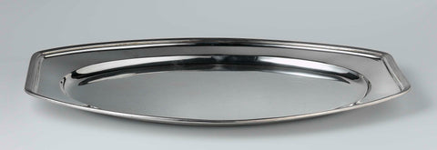 Dish, oval with flattened sides, decorated with a fillet edge, Fa. Diemont, 1816 Canvas Print