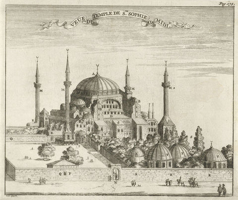 View of the Aya Sophia in Istanbul, Jan Luyken, 1681 Canvas Print