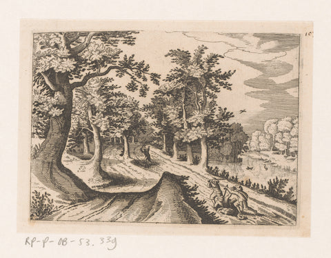 Raid on a country road, anonymous, Matthäus Merian (I), after 1620 Canvas Print