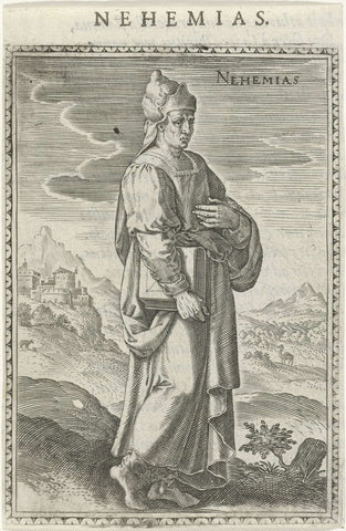 Nehemiah, Johann Sadeler (I), 1577 Canvas Print