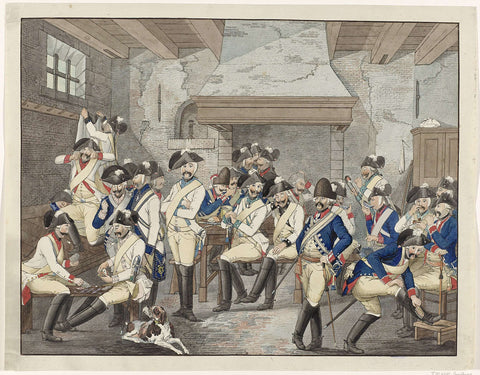 Uniforms of the Dutch cavalry, c. 1787-1790, anonymous, 1787 - 1790 Canvas Print