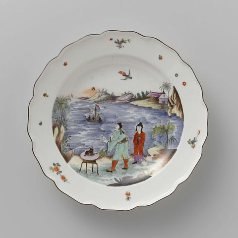 Eleven dinner plates, Meissen porcelain manufactory, c. 1735 - c. 1740 Canvas Print