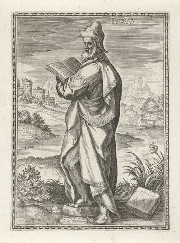 Ezra, Johann Sadeler (I), 1575 Canvas Print