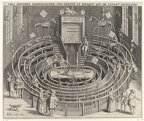 Anatomical theatre of Leiden University, Willem Isaacsz. of Swanenburg, 1644 Canvas Print