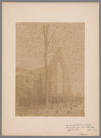 View of the Dutch Reformed Church in Asperen with cemetery after the fire of 1896, anonymous (Monumentenzorg) (attributed to), A.J.M. Mulder (possibly), 1896 Canvas Print