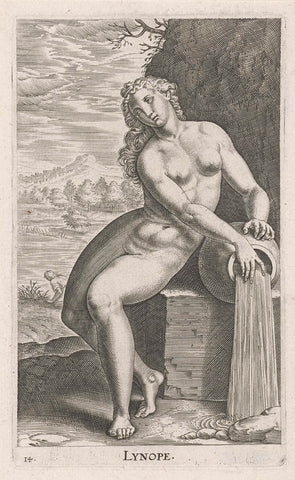 Waternimf Linope, Philips Galle, 1587 Canvas Print