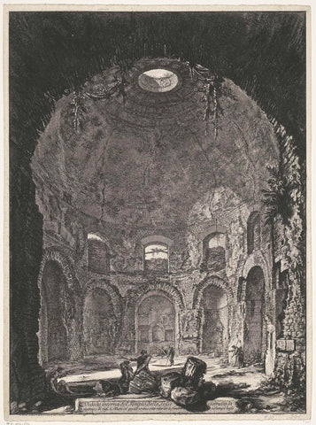 Interior of the Tempio della Tosse near Tivoli, Giovanni Battista Piranesi, 1748 - 1778 Canvas Print