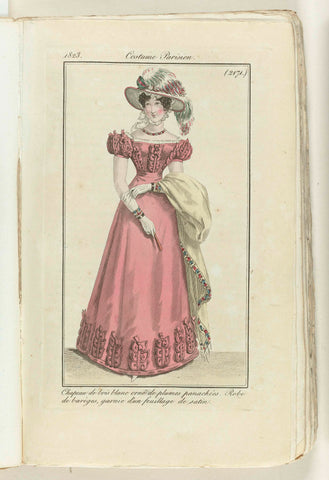 Journal des Dames et des Modes 1823, Costume Parisien (2171), anonymous, 1823 Canvas Print