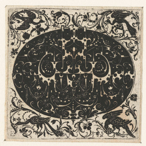 Horizontal oval with Schweifwerk, Esaias van Hulsen, 1606 Canvas Print