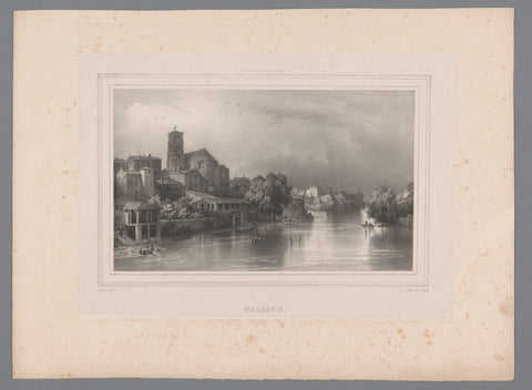 Zicht op Clisson aan de Sèvre Nantaise, Isodore-Laurent Deroy, 1833 - 1835 Canvas Print