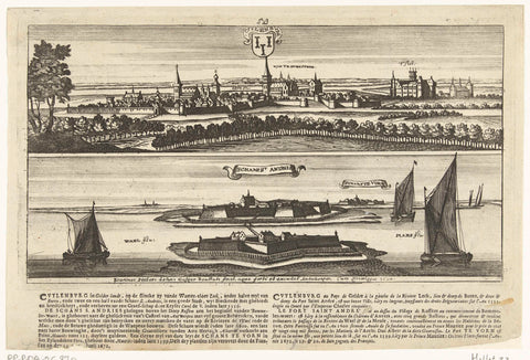 View of Culemborg and Schans Sint-Andries, Gaspar Bouttats, 1674 Canvas Print