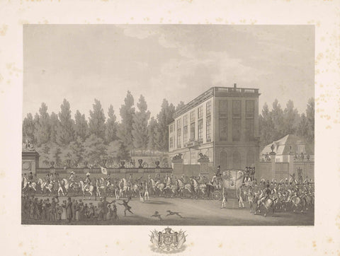 Entry and inauguration of King William I in Brussels, 1815, Philibert-Louis Debucourt, 1765 - 1832 Canvas Print