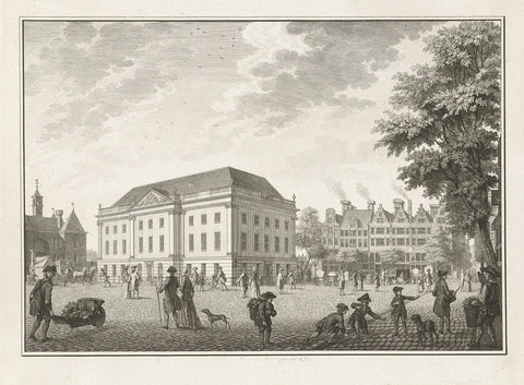 Nieuwe Schouwburg te Amsterdam, 1774, Noach van der Meer (II), 1774 - 1775 Canvas Print