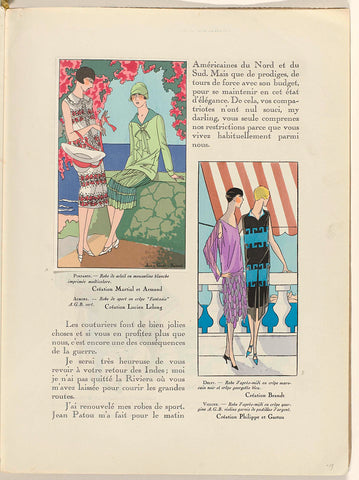 Art - Goût - Beauté, Feuillets de l' élégance féminine, February 1926, No. 66, 6th Year, p. 19, anonymous, 1926 Canvas Print