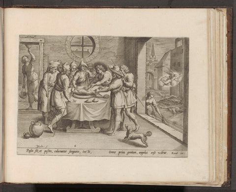 Passover and the Tenth Plague of Egypt, Johann Sadeler (I), 1579 Canvas Print