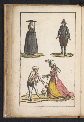 Quakers / Fashionable types, 1792, anonymous, 1792 Canvas Print