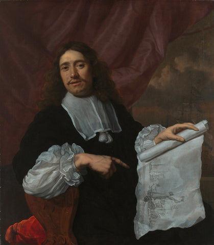 Willem van de Velde II (1633-1707), Painter, Lodewijk van der Helst, 1660-1672 Canvas Print