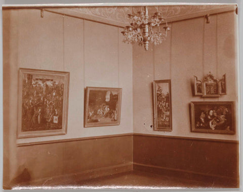 Room with medieval paintings, 1900 - 1930 Canvas Print