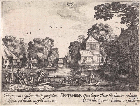 September, Jan van de Velde (II), 1684 - 1729 Canvas Print