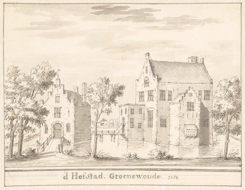 The castle Groenewoude near Woudenberg, in 1382, Jacobus Stellingwerff, 1670 - 1736 Canvas Print