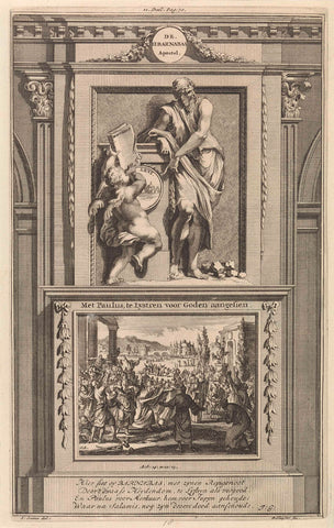 Apostle Barnabas, Jan Luyken, 1698 Canvas Print