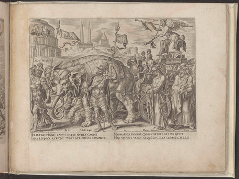 Triumph of fame, Philips Galle, 1563 - 1567 Canvas Print