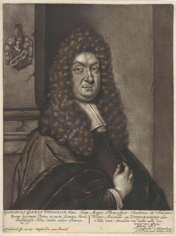 Portrait of Zacharias Konrad Uffenbach, Pieter Schenk (I), 1670 - 1713 Canvas Print