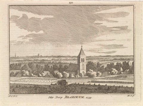 View of Blaricum, Hendrik Spilman, 1757 Canvas Print