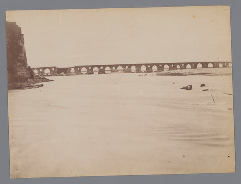 View of bridge Band-e Qaisar over the river Karun, Shûshtar, Iran, Antoine Sevruguin (attributed to), c. 1880 - c. 1910 Canvas Print