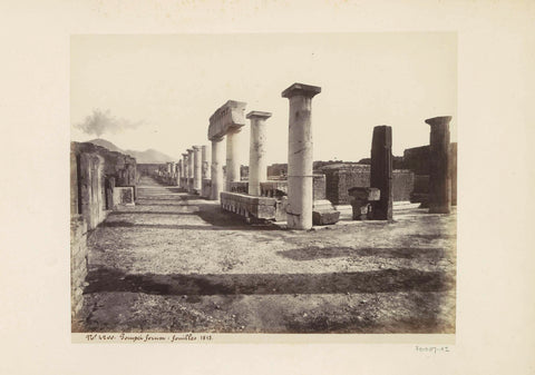 Remains of buildings in Pompeii, anonymous, c. 1865 - c. 1875 Canvas Print