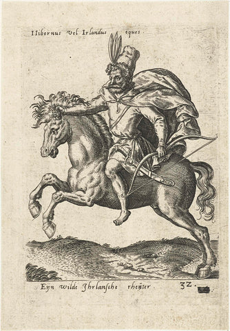 Irish rider, Abraham de Bruyn (attributed to), 1577 Canvas Print