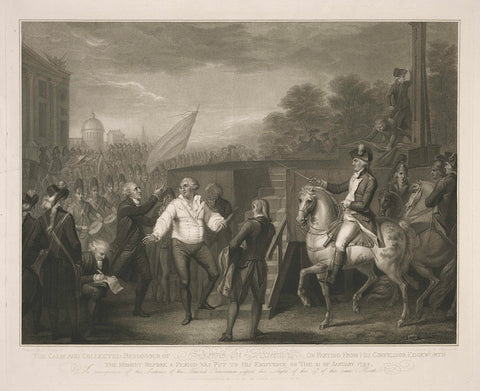 Louis XVI at the scaffold, Luigi Schiavonetti, 1795 Canvas Print