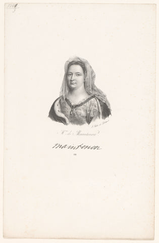 Portret van Madame de Maintenon, anonymous, veuve Delpech (Naudet), in or after 1818 - in or before 1842 Canvas Print