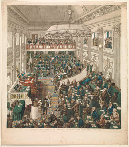 First National Assembly in The Hague, 1796, George Kockers, 1797 Canvas Print