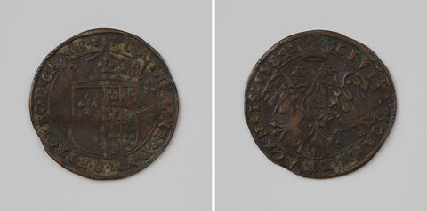 Cambrai under French protectorate, arithmetic medal in honor of Catherine de' Medici, Queen of France, anonymous, 1584 Canvas Print