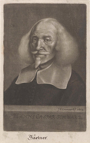 Portrait of Hans Caspar Schwartz, Johann Friedrich Leonard, 1672 Canvas Print