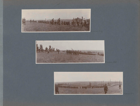 Row soldiers in a French field, anonymous, 1902 Canvas Print