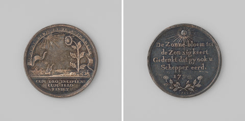 Occasion medal beginning of the year 1772, Johannes Michiel Lageman, 1772 Canvas Print