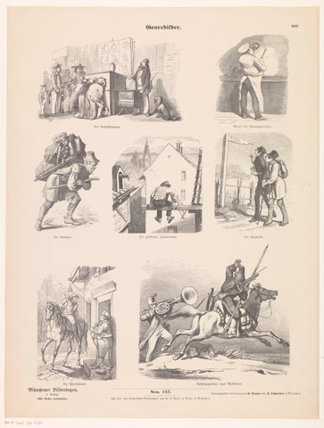 Genre scenes, anonymous, 1848 - 1898 Canvas Print