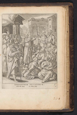 Sermon of the apostle Peter, Adriaen Collaert, 1646 Canvas Print