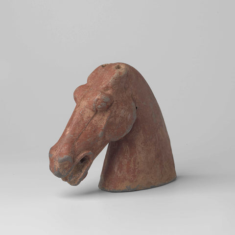 Funeral figure of a horse's head, anonymous, c. 220 - c. 589 Canvas Print