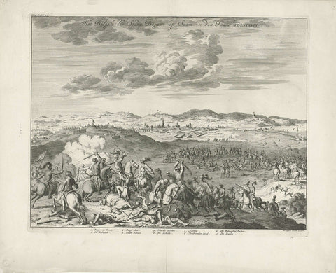 Siege of Bergen op Zoom, 1588, Jan Luyken, 1730 - 1738 Canvas Print