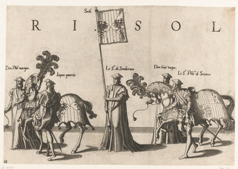 Part of the procession, no. 18, Joannes van Doetechum (I), 1559 Canvas Print