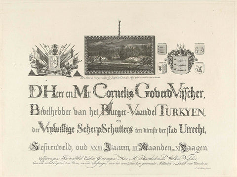 Memorial in memory of C. G. Visscher, Leonard Jozef Ferrier, 1787 Canvas Print